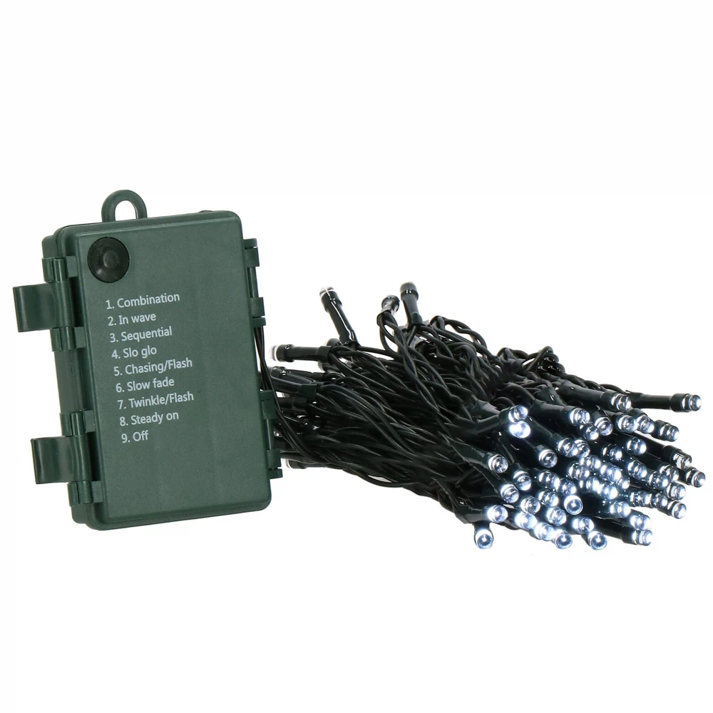 Springos LED girlianda 100 LED, šalta balta, 10,5 m, IP44