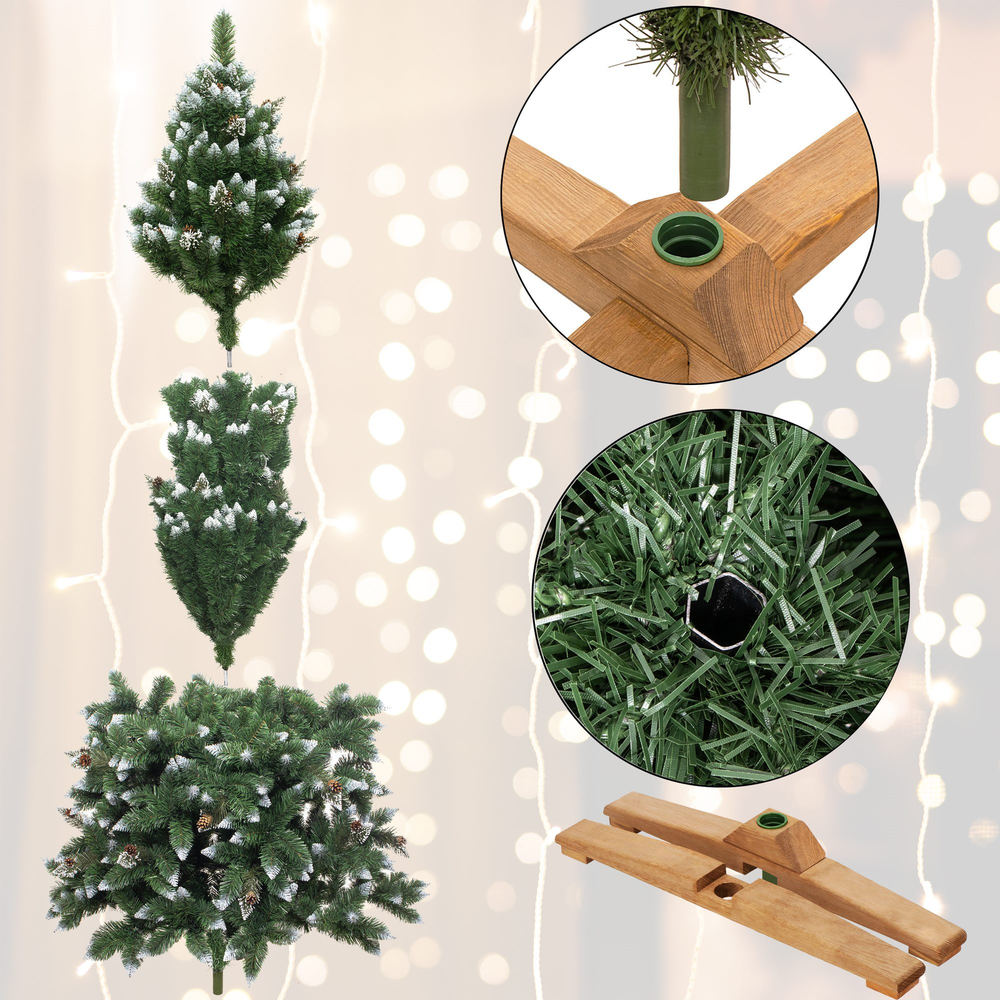 Dirbtinė Kalėdų eglutė 240 cm Premium Royal Trees Springos CT0192 Snowy Deimantinė pušis su kūgiais