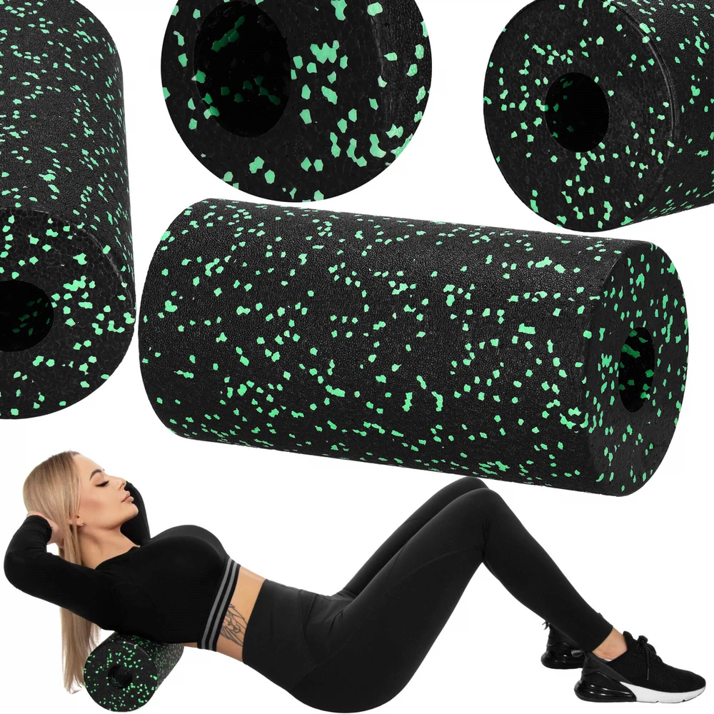 Masažinis volas SPRINGOS 33 cm Juodas-žalias