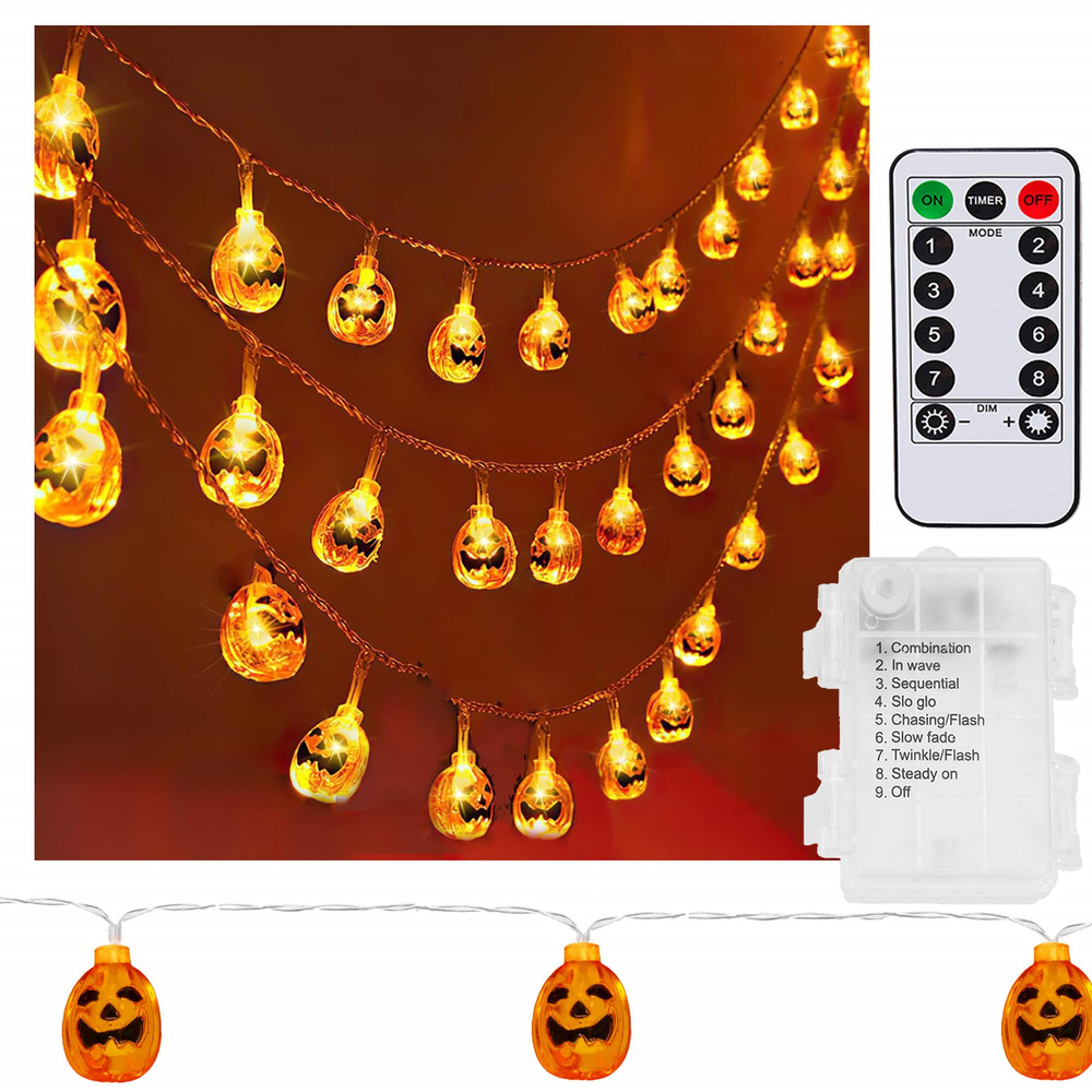 Springos Helovino šviesos dekoras CL4059 20 led lempos