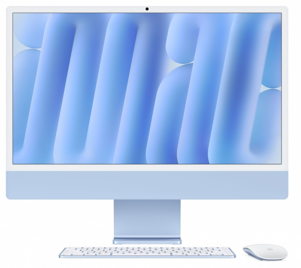 Stacionarus kompiuteris iMac 24 colių 4,5K tinklainė, Apple M4 8C CPU, 8C GPU/16GB/256GB SSD/Blue/INT