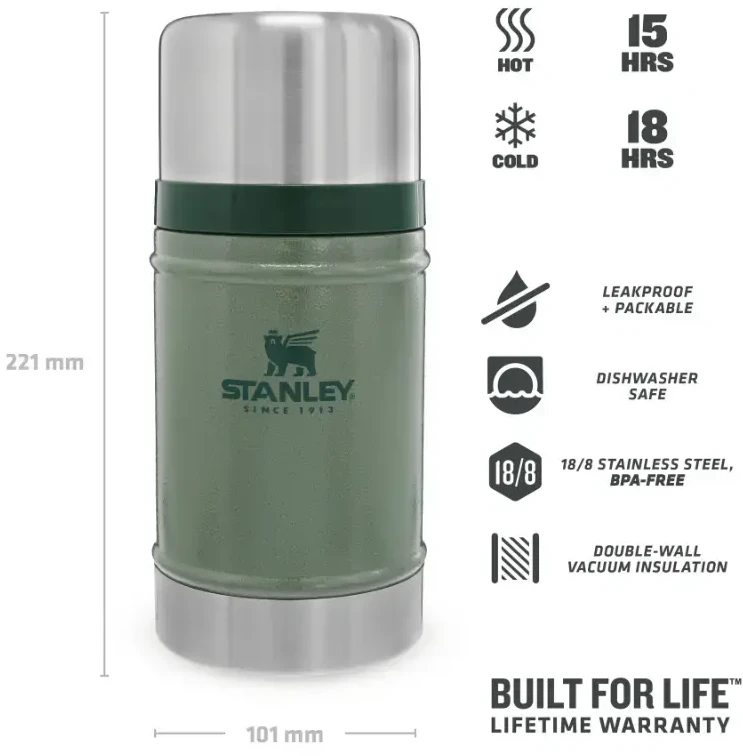 Stanley Legendary Classic termosas maistui, 710 ml, žalias