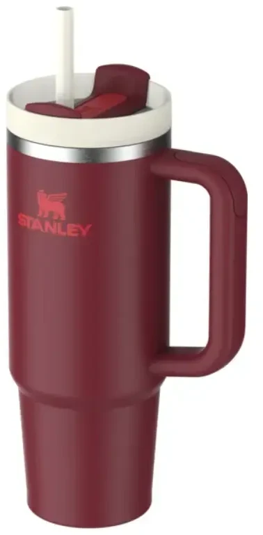 Stanley termo puodelis su šiaudeliu The Quencher H2.O FlowState Tumbler 0,89 l tamsiai raudonas