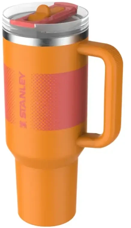 Stanley termo puodelis su šiaudeliu The Quencher ProTour Flip Straw Tumbler 1.18L oranžinis