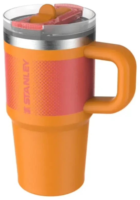 Stanley termo puodelis su šiaudeliu The Quencher ProTour Flip Straw Tumbler 0.59L oranžinis