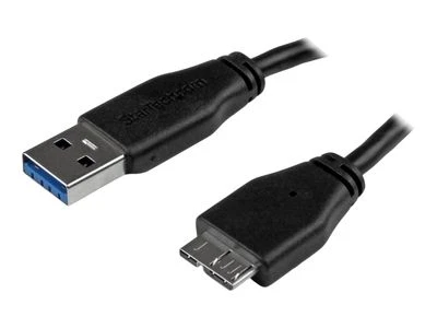 Kabelis USB StarTech USB-A - micro-B 0,5 m Juodas (USB3AUB50CMS)