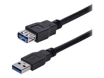 Kabelis USB StarTech USB-A - USB-A 1 m Juodas (USB3SEXT1MBK)