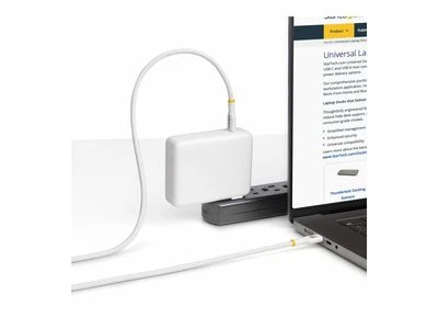 USB kabelis StarTech USB-C - USB-C 1 m, baltas (USB2EPR1MW)
