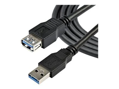 Kabelis USB StarTech USB-A - USB-A 2 m Juodas (USB3SEXT2MBK)