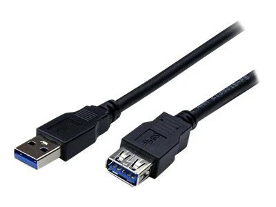 Kabelis USB StarTech USB-A - USB-A 2 m Juodas (USB3SEXT2MBK)
