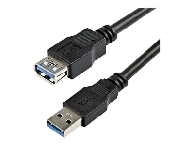 Kabelis USB StarTech USB-A - USB-A 2 m Juodas (USB3SEXT2MBK)