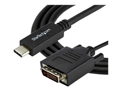 StarTech.com CDP2DVIMM1MB vaizdo kabelio adapteris 1 m C tipo USB DVI-D Juoda