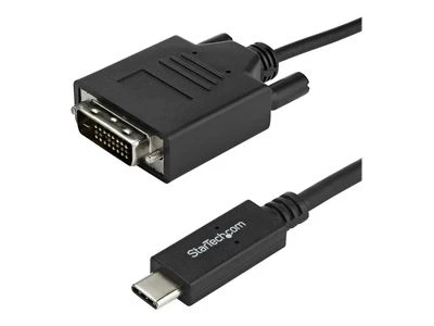 StarTech.com CDP2DVIMM1MB vaizdo kabelio adapteris 1 m C tipo USB DVI-D Juoda