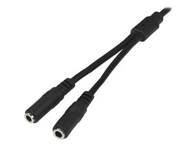 Kabelis StarTech Jack 3.5mm - Jack 3.5mm x2 0.15m juoda (MUY1MFFS)