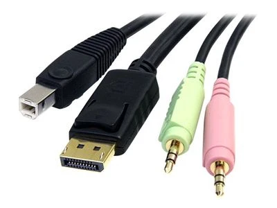 StarTech KVM kabeliai, 1,8m, Juodieji (DP4N1USB6)