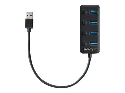 StarTech USB 3.0 HUB 4 prievadai juodi