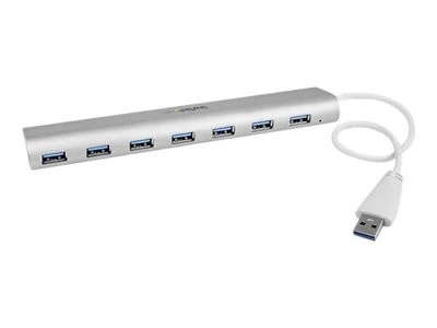 StarTech.com ST73007UA sąsajos šakotuvas USB 3.2 Gen 1 (3.1 Gen 1) Type-A 5000 Mbit/ai Sidabras, Balta