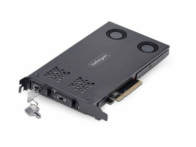 StarTech Dvigubas M.2 NVME SSD į PCIE X8 – išimamas mobilusis stovas / pagrindinė plokštė