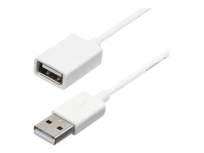 USB kabelis StarTech USB-A - USB-A 3 m Baltas (USBEXTPAA3MW)