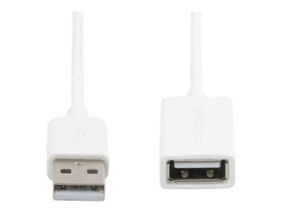 USB kabelis StarTech USB-A - USB-A 3 m Baltas (USBEXTPAA3MW)