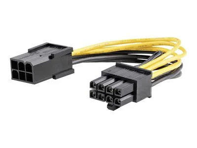 StarTech PCIEX68ADAP PCIe maitinimo adapteris nuo 6 kontaktų iki 8 kontaktų, 0,15 m