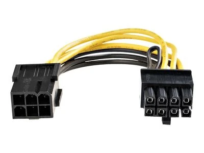 StarTech PCIEX68ADAP PCIe maitinimo adapteris nuo 6 kontaktų iki 8 kontaktų, 0,15 m