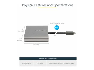 „StarTech“ USB-C stotis / replikatorius (USBC2HD4)