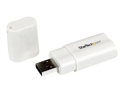 USB adapteris StarTech USB-A - 3,5 mm lizdas, baltas (ICUSBAUDIO)