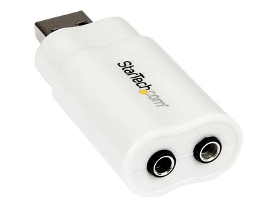 USB adapteris StarTech USB-A - 3,5 mm lizdas, baltas (ICUSBAUDIO)