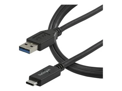 USB kabelis StarTech USB-A - USB-C 1 m Juodas (USB31AC1M)