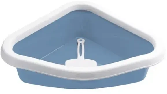 Stefanplast kačių kraiko dėžė Sprint Corner 56x40x14cm mėlynas baltas