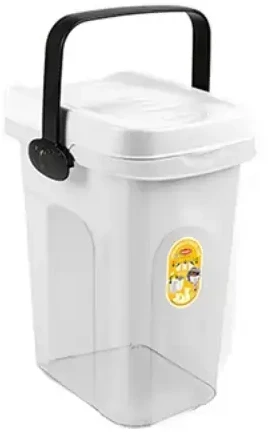 Stefanplast naminių gyvūnėlių ėdalo laikymo indas 2,5kg 7 l 23 x 19 x 31 cm skaidrus/baltas