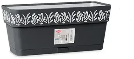 Stefanplast Self-watering planter Gaia Antracito Plastmasinis (13,3 x 12,3 x 29,3 cm)