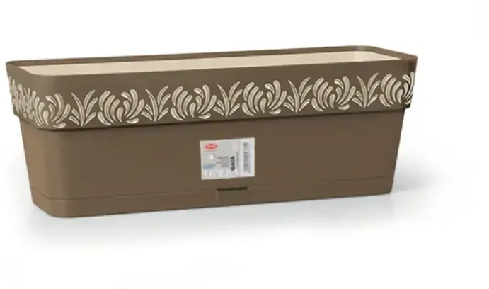 Stefanplast Self-watering planter Gaia Ruda Plastmasinis (19 x 17 x 49,5 cm)