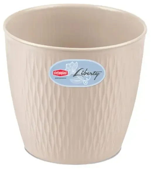 Stefanplast gėlių vazonas Liberty Ø20x19cm baltas