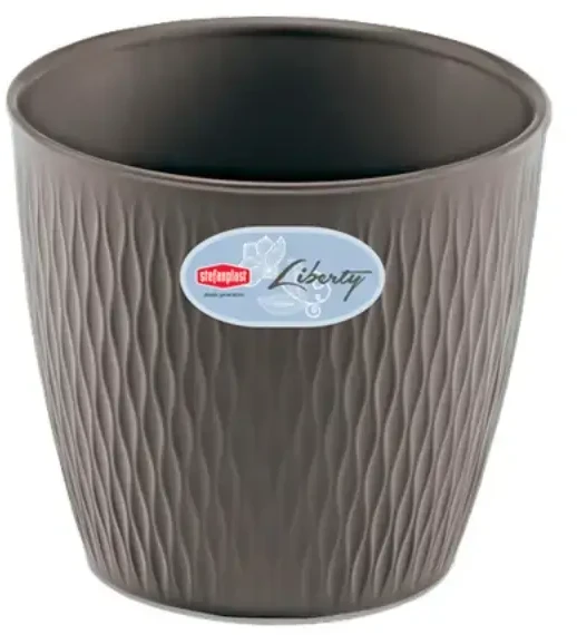 Stefanplast gėlių vazonas Liberty Ø20x19cm pilkas