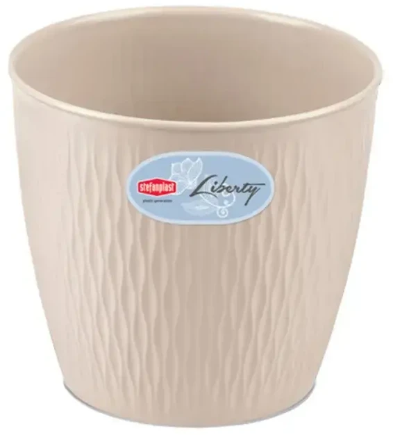 Stefanplast gėlių vazonas Liberty Ø25x23cm baltas