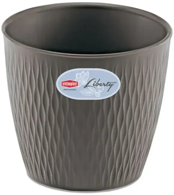Stefanplast gėlių vazonas Liberty Ø30x27cm pilkas