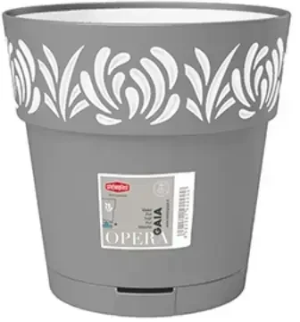 Stefanplast Self-watering pot Gaia Pilka Plastmasinis (19 x 19 x 19 cm)