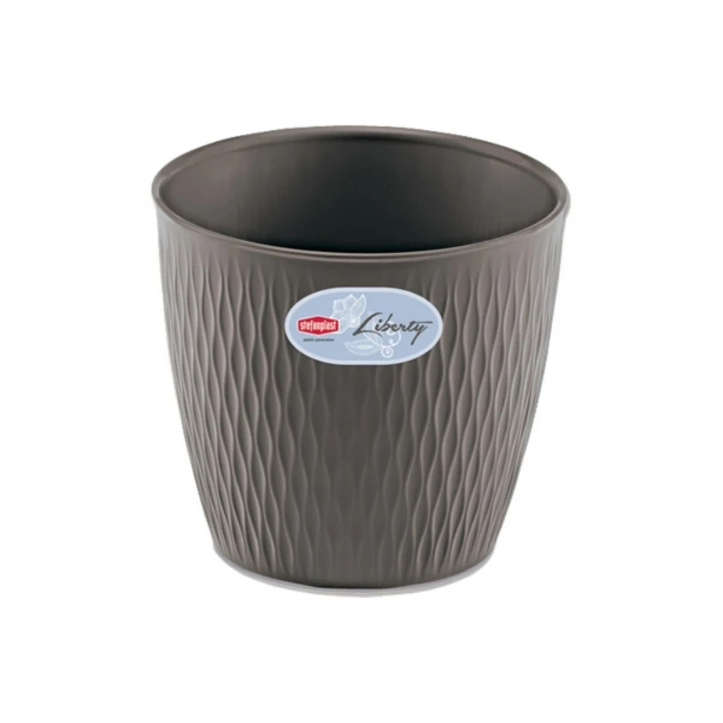 Stefanplast Gėlių vazonas "Liberty" Ø16x15cm pilkas