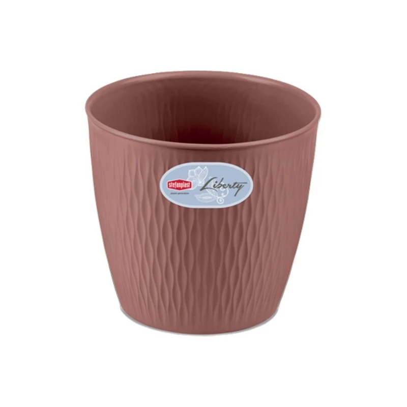 Stefanplast Gėlių vazonas Liberty Ø16x15cm rudas