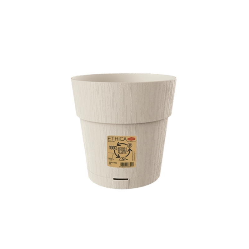 Lumarko Stefanplast Gėlių vazonas su padėklu Ethica Ø20x19cm baltas