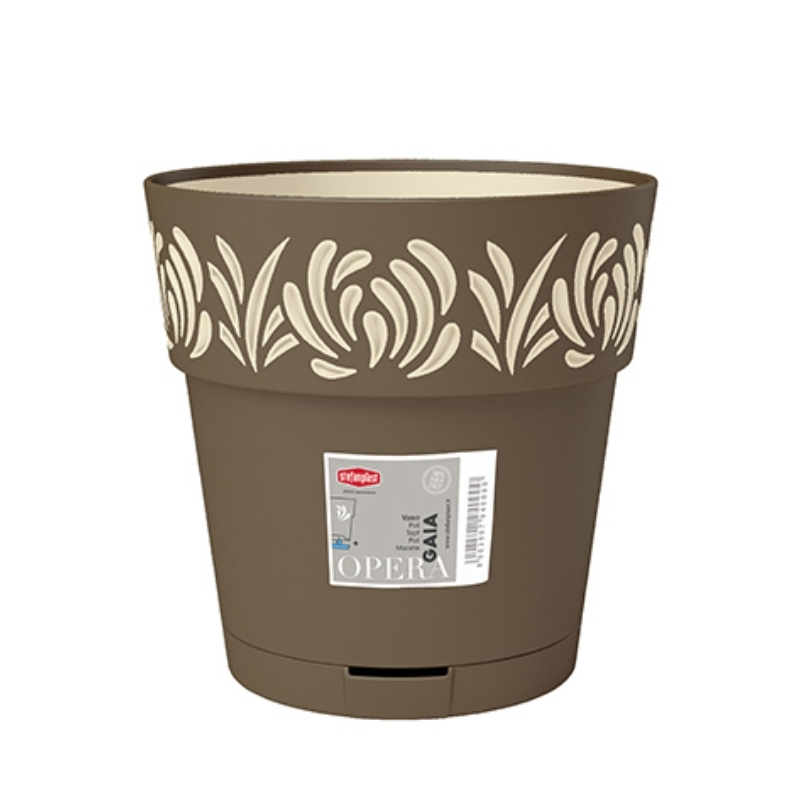 Lumarko Self-watering pot Gaia Ruda Plastmasinis (29 x 29 x 29 cm)