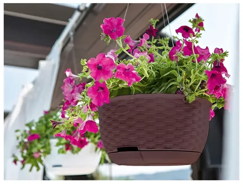 Stefanplast pakabinamas gėlių vazonas Natural Ø30x14.5cm tamsi ruda