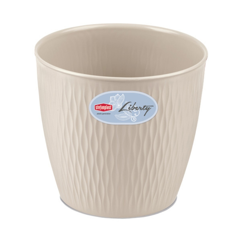 Lumarko Stefanplast Vazonas Liberty Ø30x27cm baltas