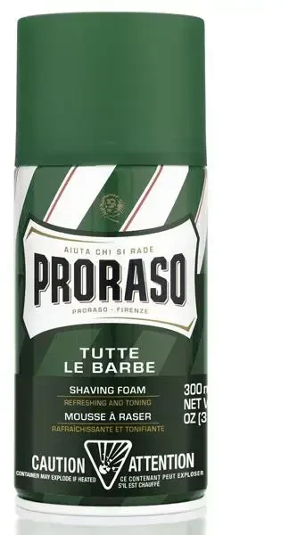 Proraso Green Line Shaving Foam Gaivinančios skutimosi putos, 300 ml
