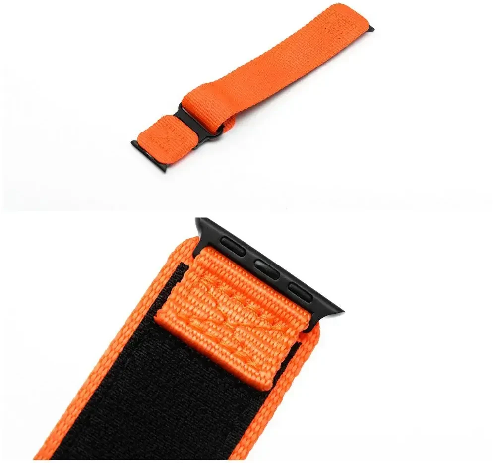 FORCELL F-DESIGN FA05 nylon apyrankė skirta Apple Watch 42 / 44 / 45 / 49 mm oranžinės spalvos