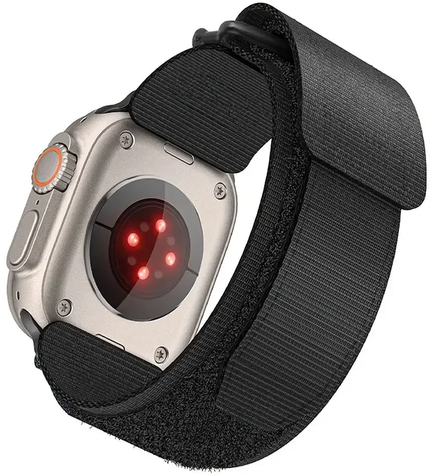 FORCELL F-DESIGN FA05 nylon apyrankė skirta Apple Watch 38 / 40 / 41 mm juodos spalvos