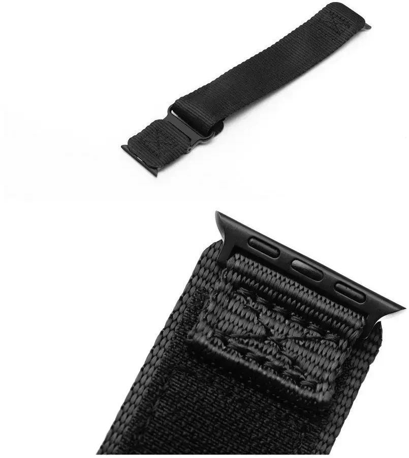 FORCELL F-DESIGN FA05 nylon apyrankė skirta Apple Watch 38 / 40 / 41 mm juodos spalvos
