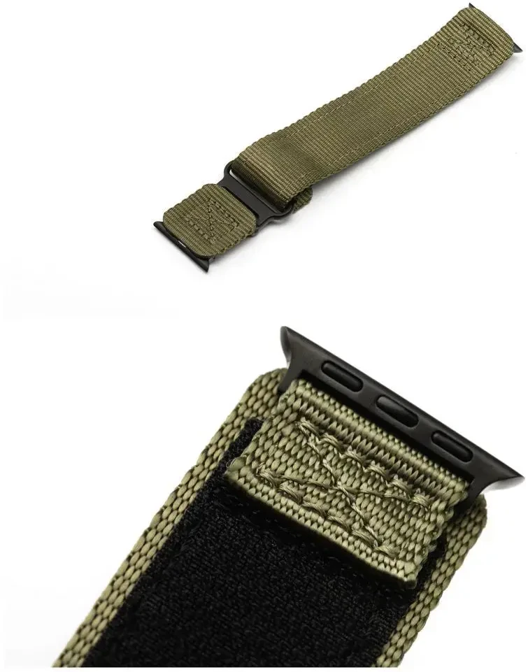 FORCELL F-DESIGN FA05 nylon apyrankė skirta Apple Watch 42 / 44 / 45 / 49 mm žalios spalvos